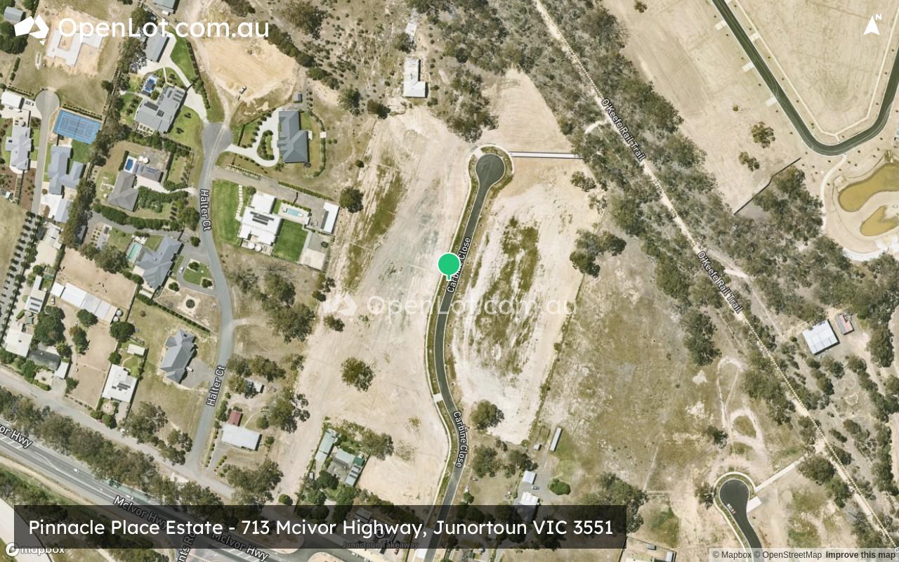 Satellite image for Pinnacle Place Estate - 713 Mcivor Highway, Junortoun VIC 3551