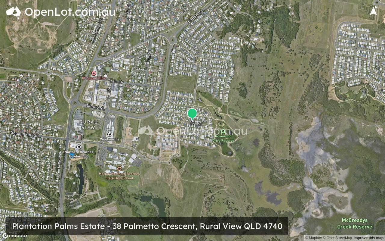 Satellite image for Plantation Palms Estate - 38 Palmetto Crescent, Rural View QLD 4740