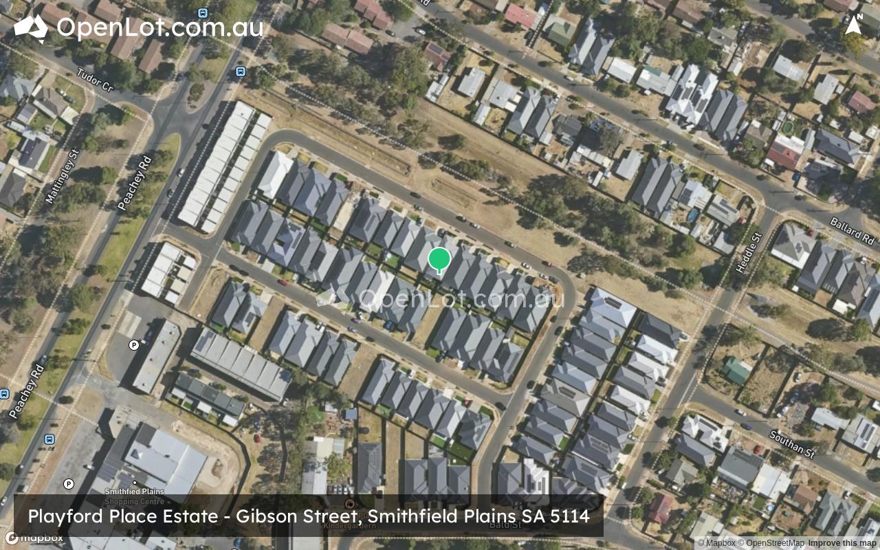 Satellite image for Playford Place Estate - Gibson Street, Smithfield Plains SA 5114