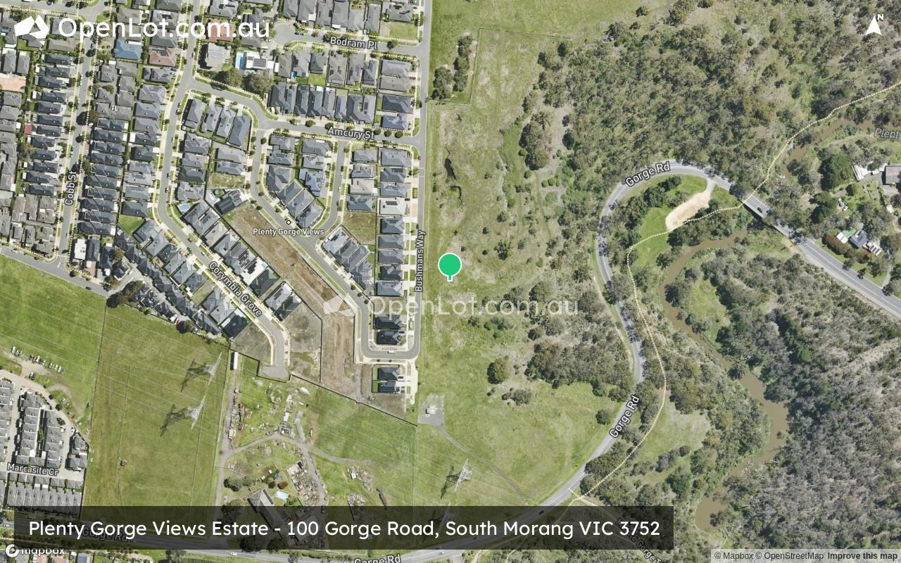 Satellite image for Plenty Gorge Views Estate - 100 Gorge Road, South Morang VIC 3752