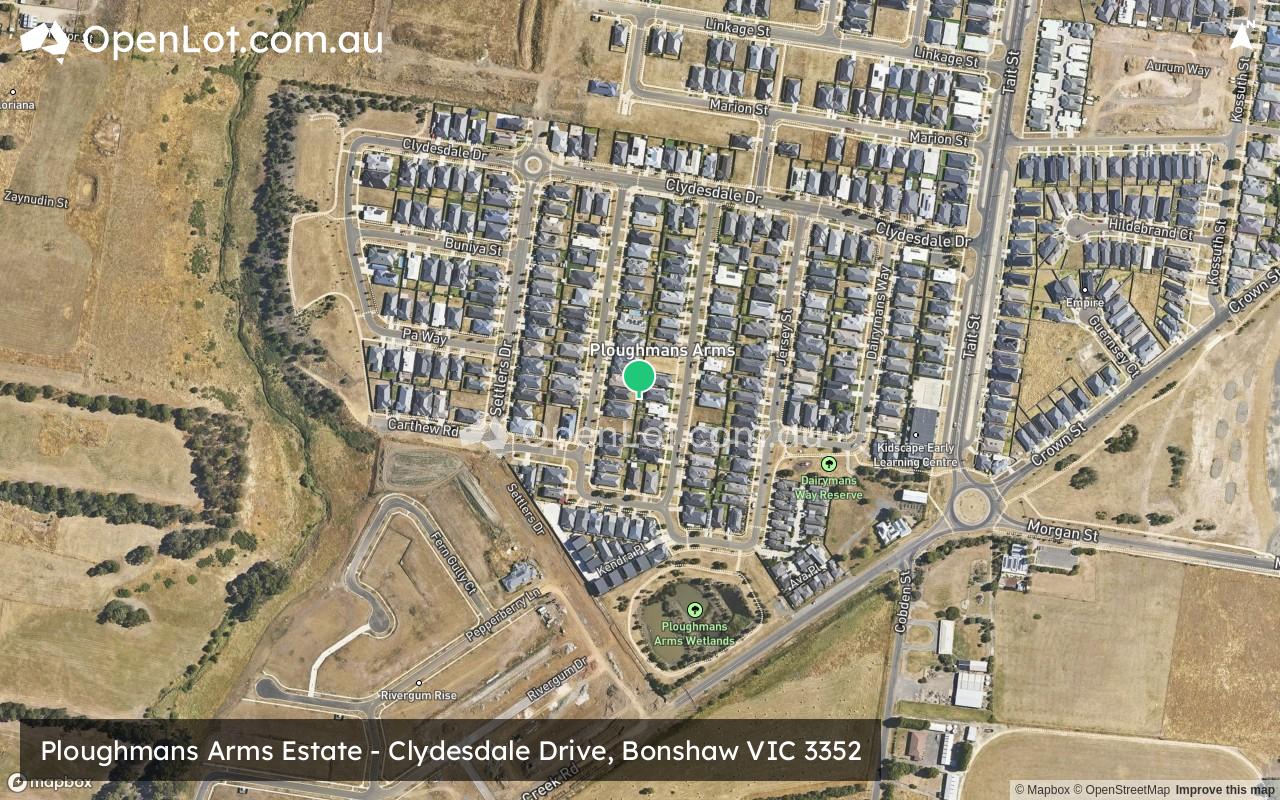 Satellite image for Ploughmans Arms Estate - Clydesdale Drive, Bonshaw VIC 3352
