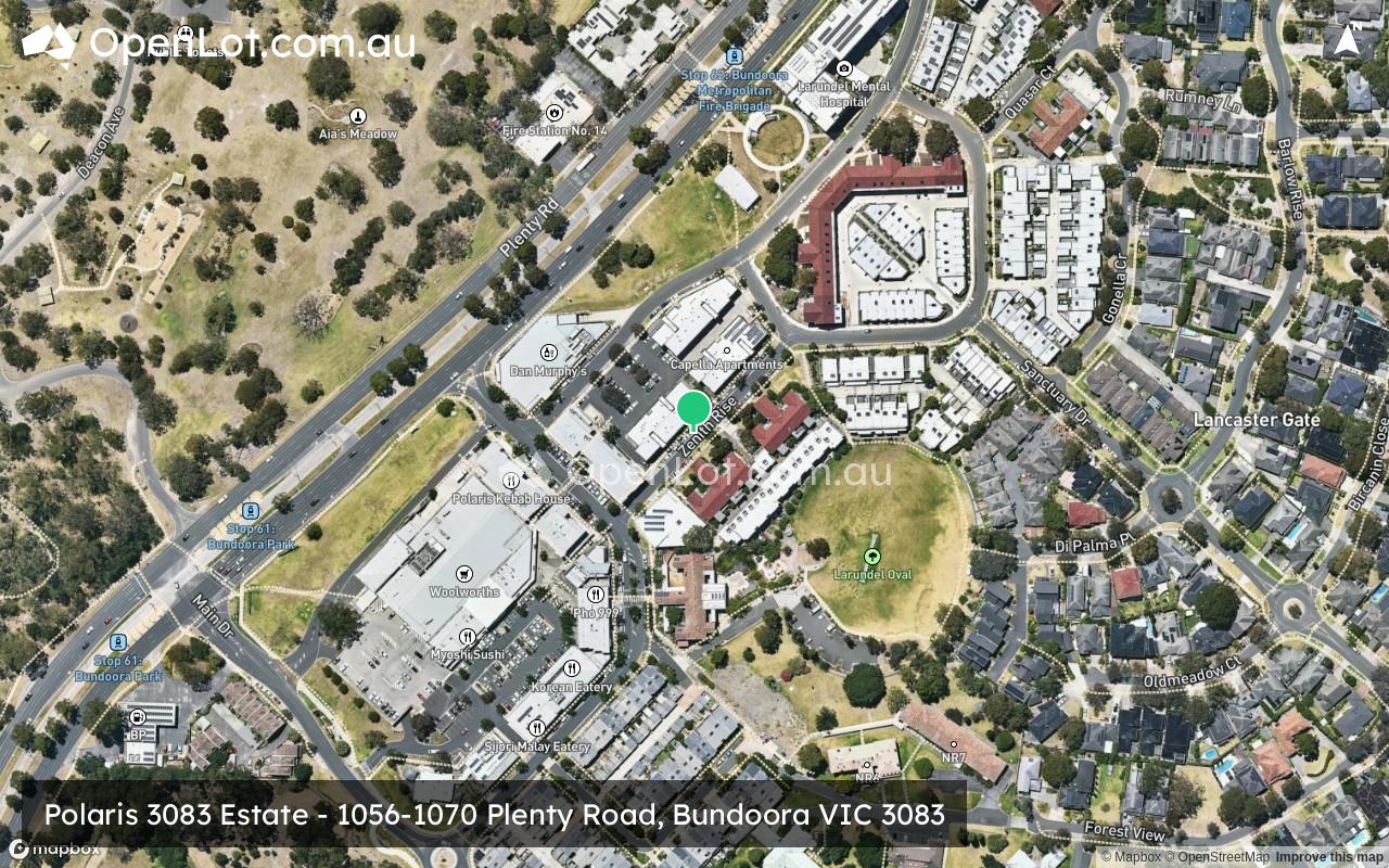 Satellite image for Polaris 3083 Estate - 1056-1070 Plenty Road, Bundoora VIC 3083