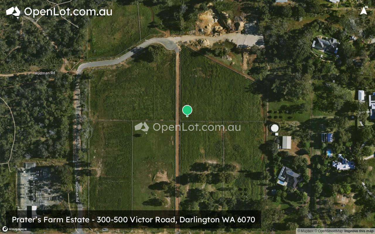 Satellite image for Prater’s Farm Estate - 300-500 Victor Road, Darlington WA 6070