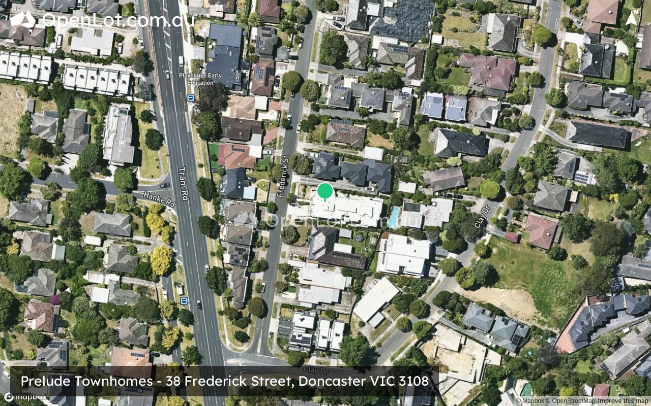 Satellite image for Prelude Townhomes - 38 Frederick Street, Doncaster VIC 3108