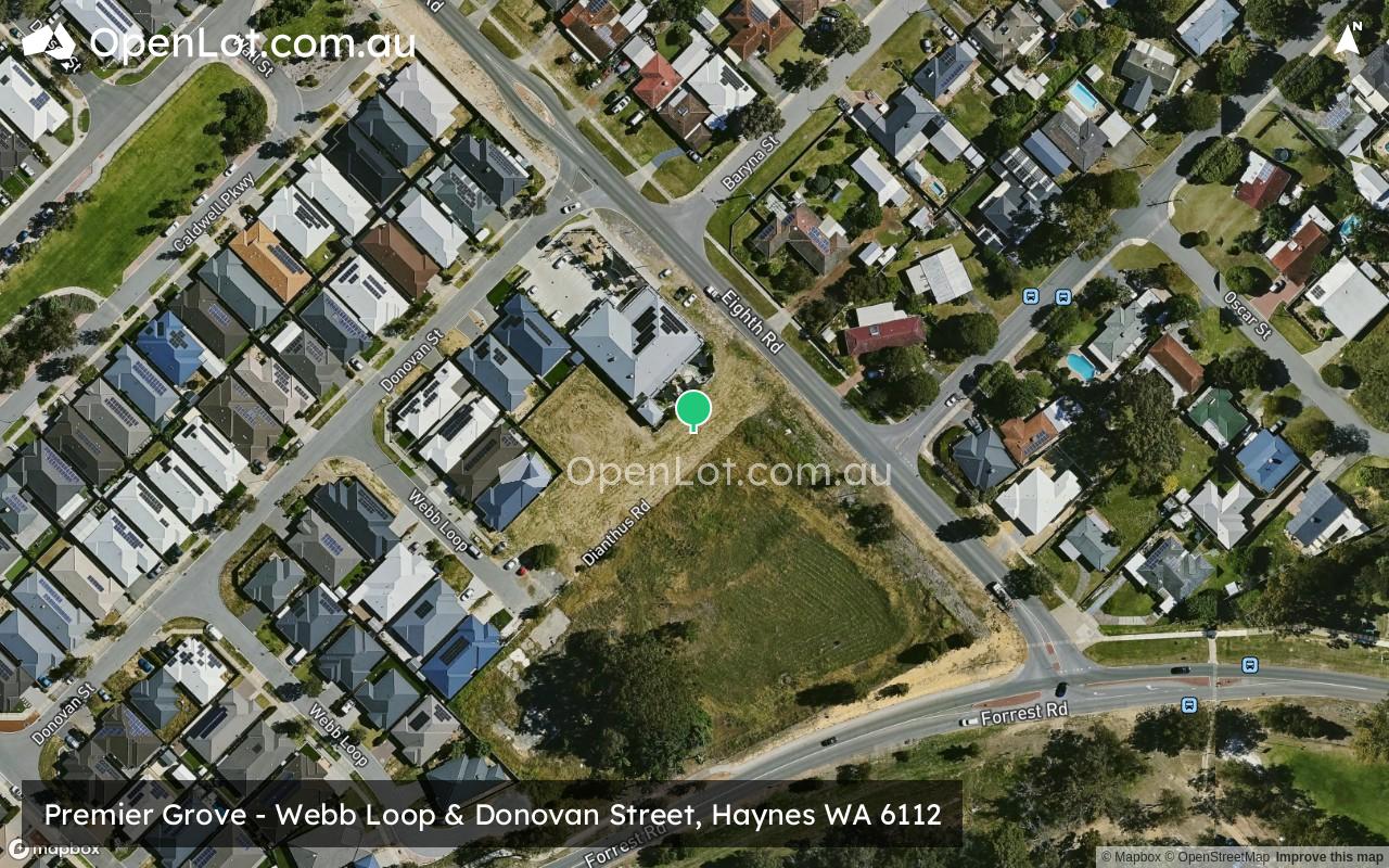 Satellite image for Premier Grove - Webb Loop & Donovan Street, Haynes WA 6112