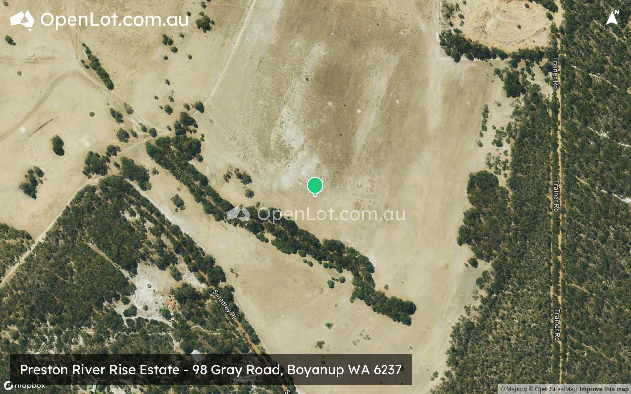 Satellite image for Preston River Rise Estate - 98 Gray Road, Boyanup WA 6237