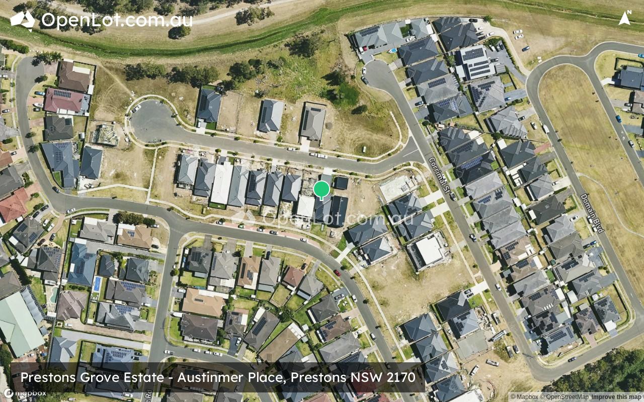Satellite image for Prestons Grove Estate - Austinmer Place, Prestons NSW 2170