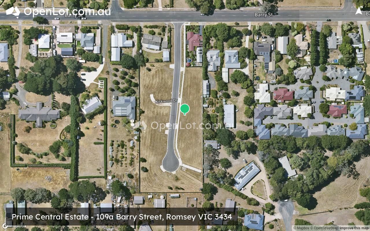 Satellite image for Prime Central Estate - 109a Barry Street, Romsey VIC 3434