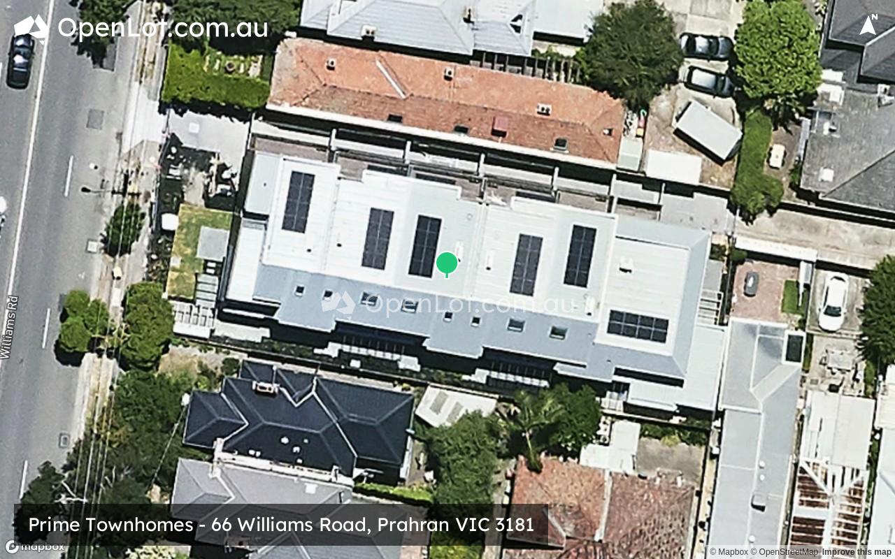 Satellite image for Prime Townhomes - 66 Williams Road, Prahran VIC 3181