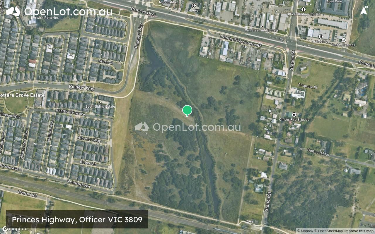 Satellite image for Princes Highway, Officer VIC 3809