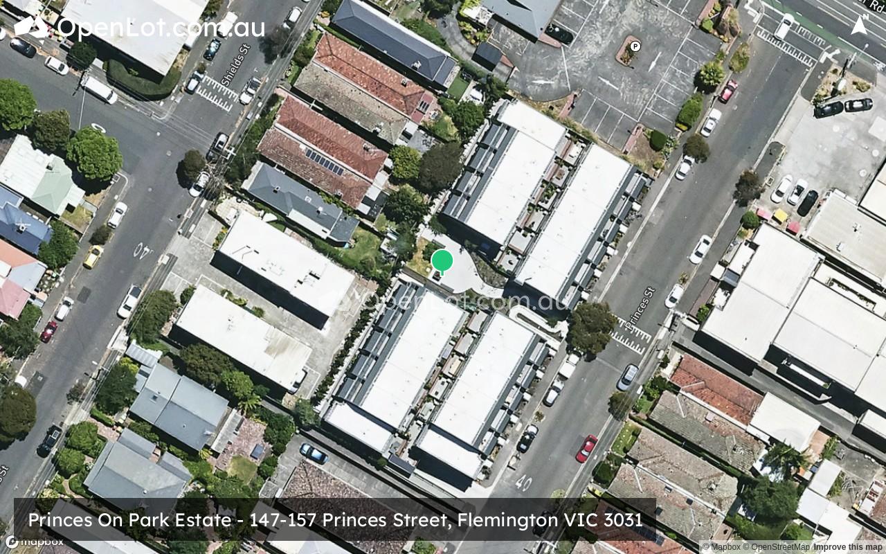 Satellite image for Princes On Park Estate - 147-157 Princes Street, Flemington VIC 3031