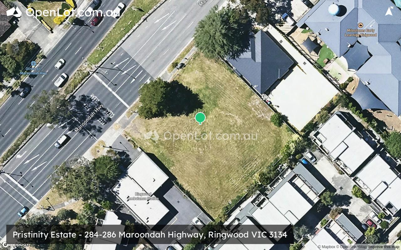Satellite image for Pristinity Estate - 284-286 Maroondah Highway, Ringwood VIC 3134