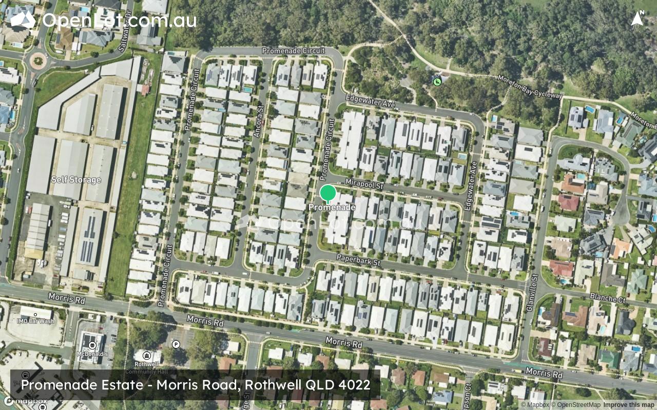 Satellite image for Promenade Estate - Morris Road, Rothwell QLD 4022