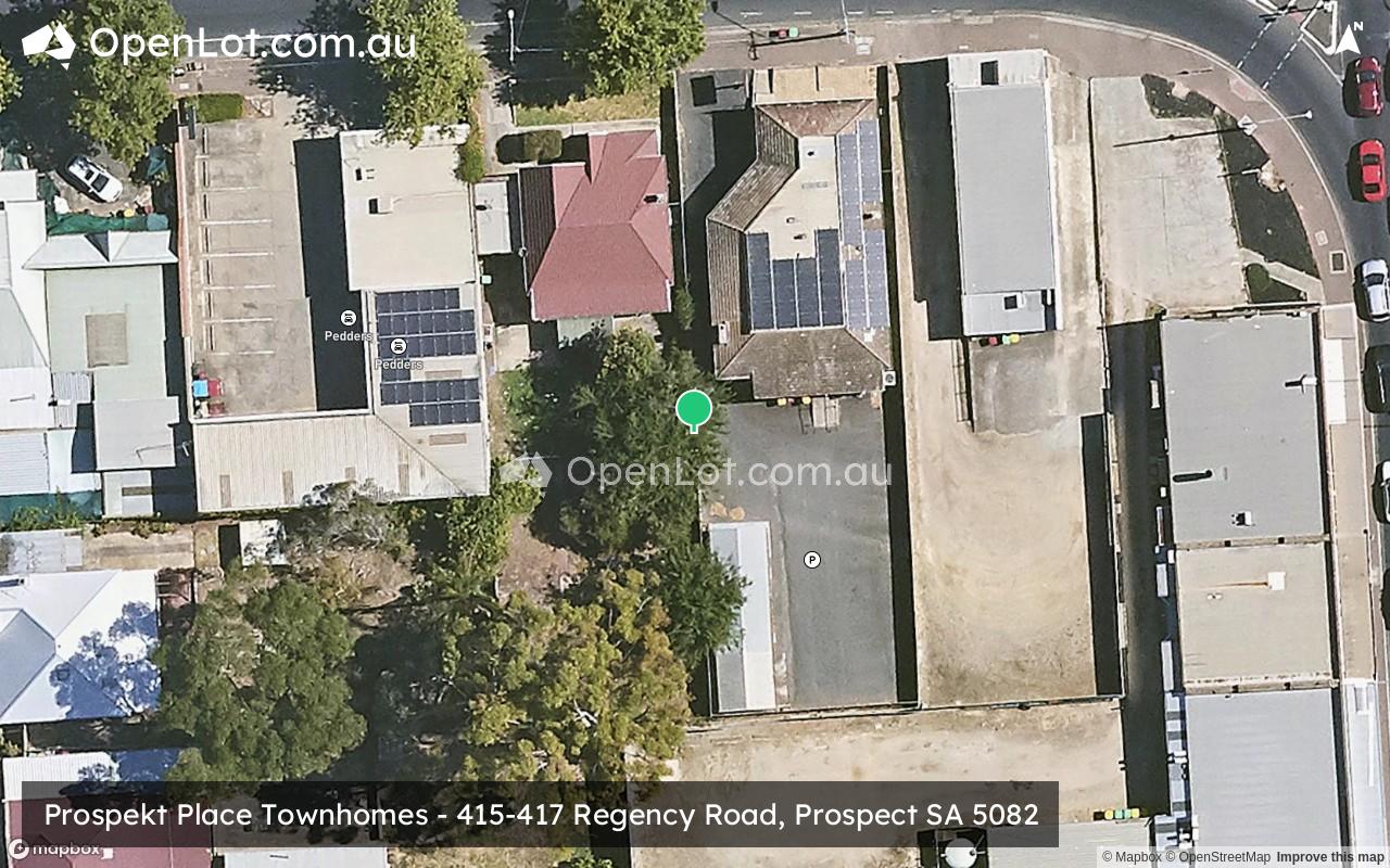 Satellite image for Prospekt Place Townhomes - 415-417 Regency Road, Prospect SA 5082