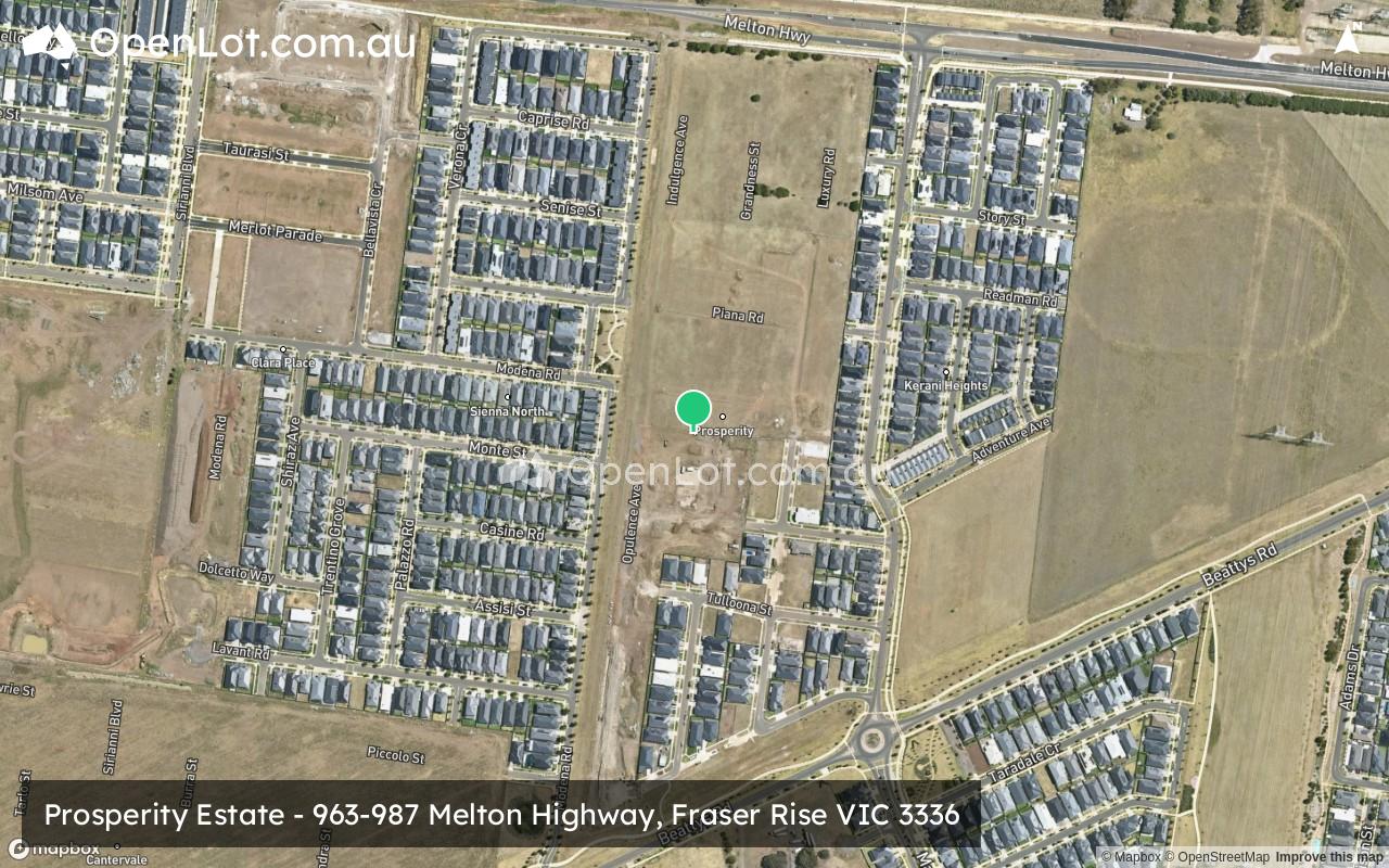 Satellite image for Prosperity Estate - 963-987 Melton Highway, Fraser Rise VIC 3336