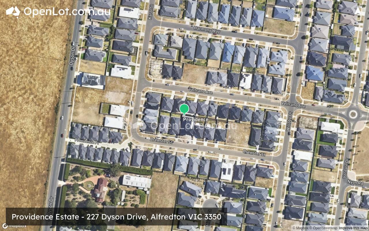 Satellite image for Providence Estate - 227 Dyson Drive, Alfredton VIC 3350