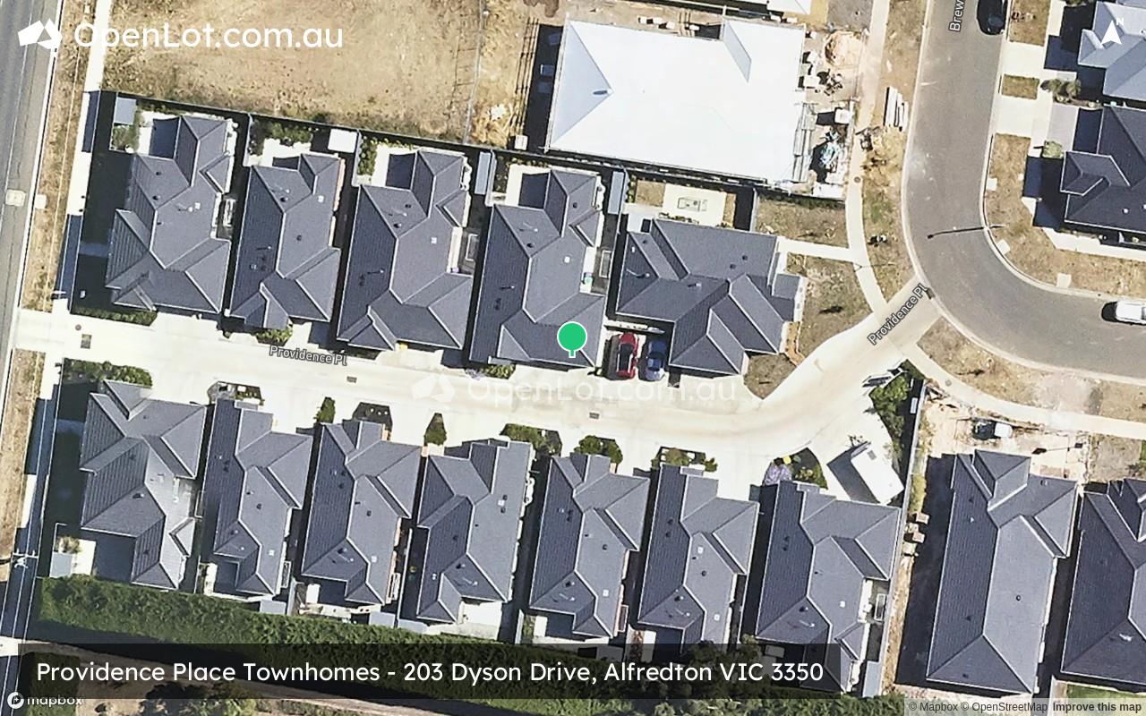 Satellite image for Providence Place Townhomes - 203 Dyson Drive, Alfredton VIC 3350