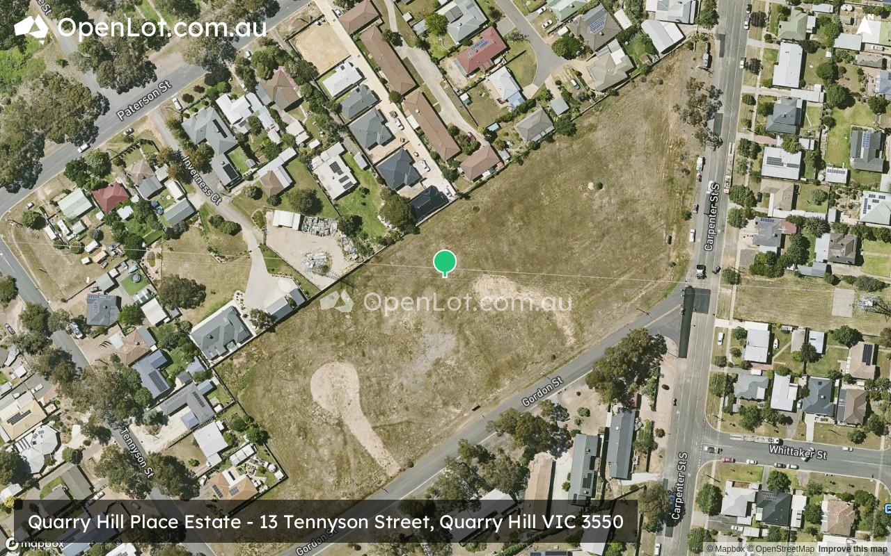 Satellite image for 13 Tennyson Street, Quarry Hill VIC 3550