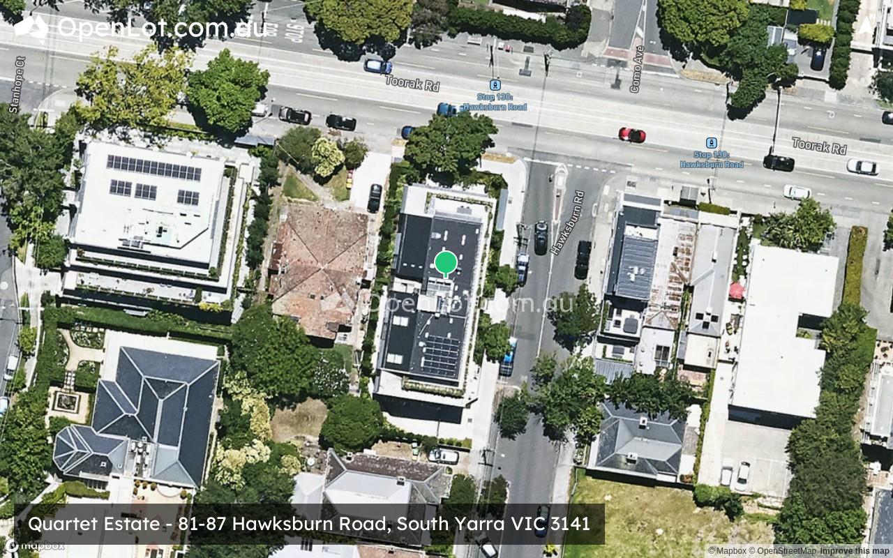 Satellite image for Quartet Estate - 81-87 Hawksburn Road, South Yarra VIC 3141