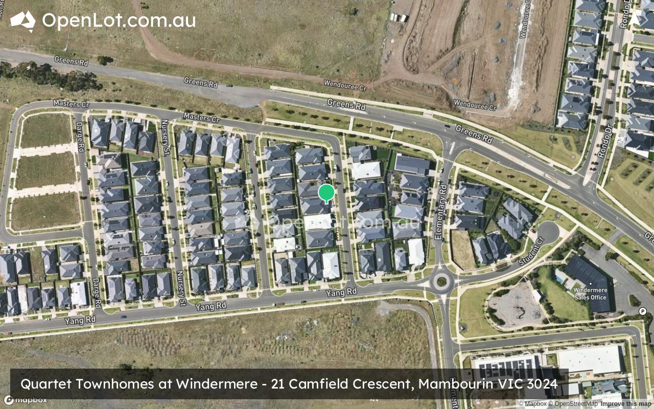 Satellite image for Quartet Townhomes at Windermere - 21 Camfield Crescent, Mambourin VIC 3024