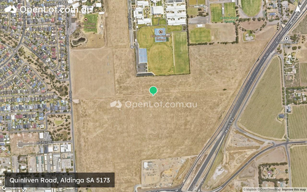 Satellite image for Quinliven Road, Aldinga SA 5173