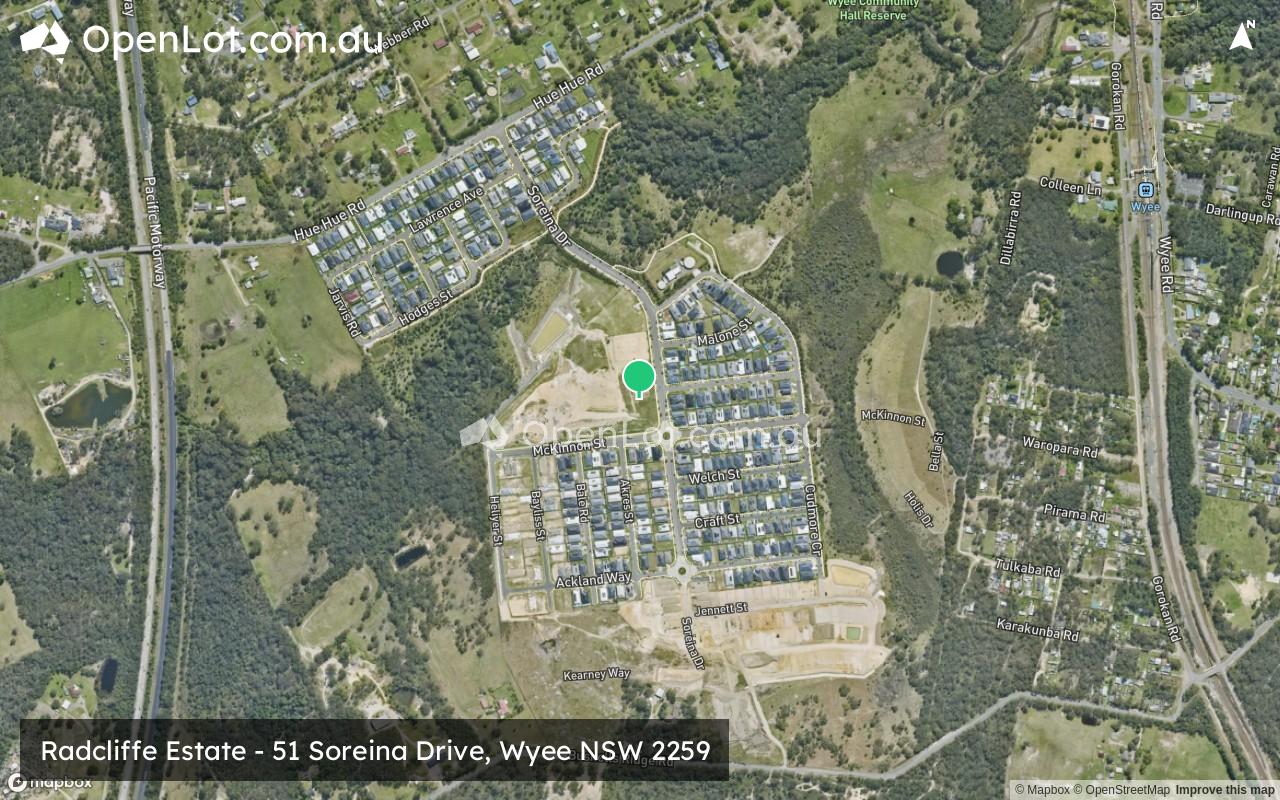 Satellite image for Radcliffe Estate - 1433 Hue Hue Road, Wyee NSW 2259