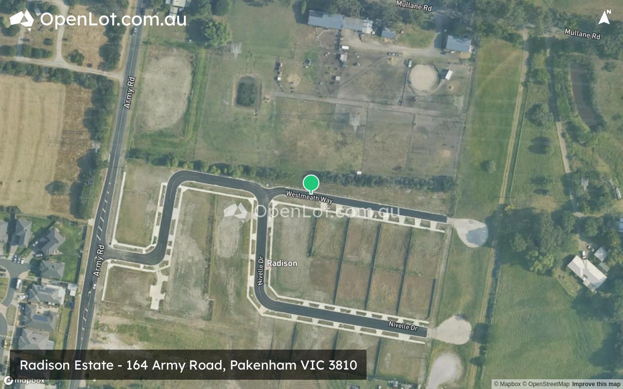 Satellite image for Radison Estate - 164 Army Road, Pakenham VIC 3810