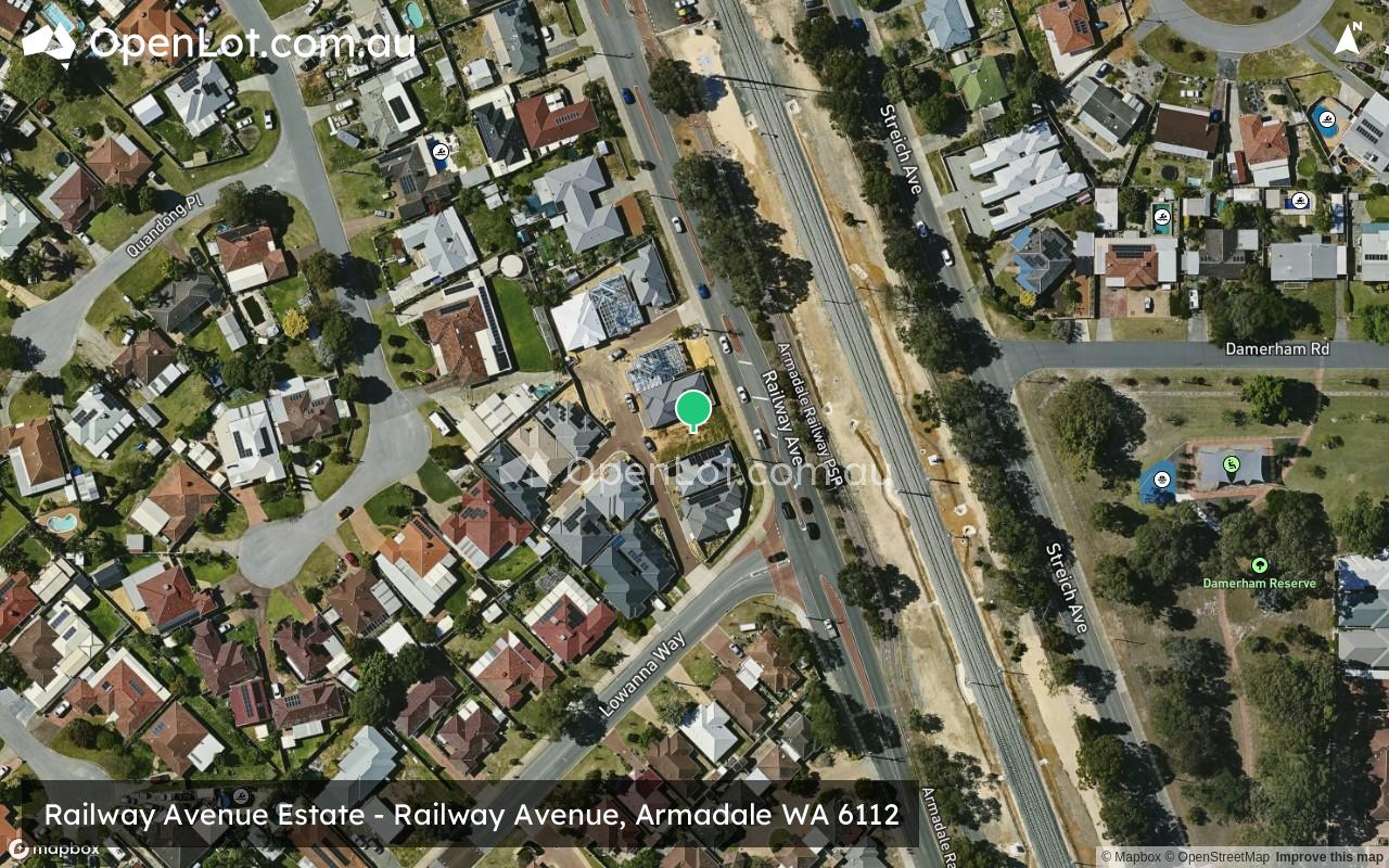 Satellite image for Railway Avenue Estate - Railway Avenue, Armadale WA 6112