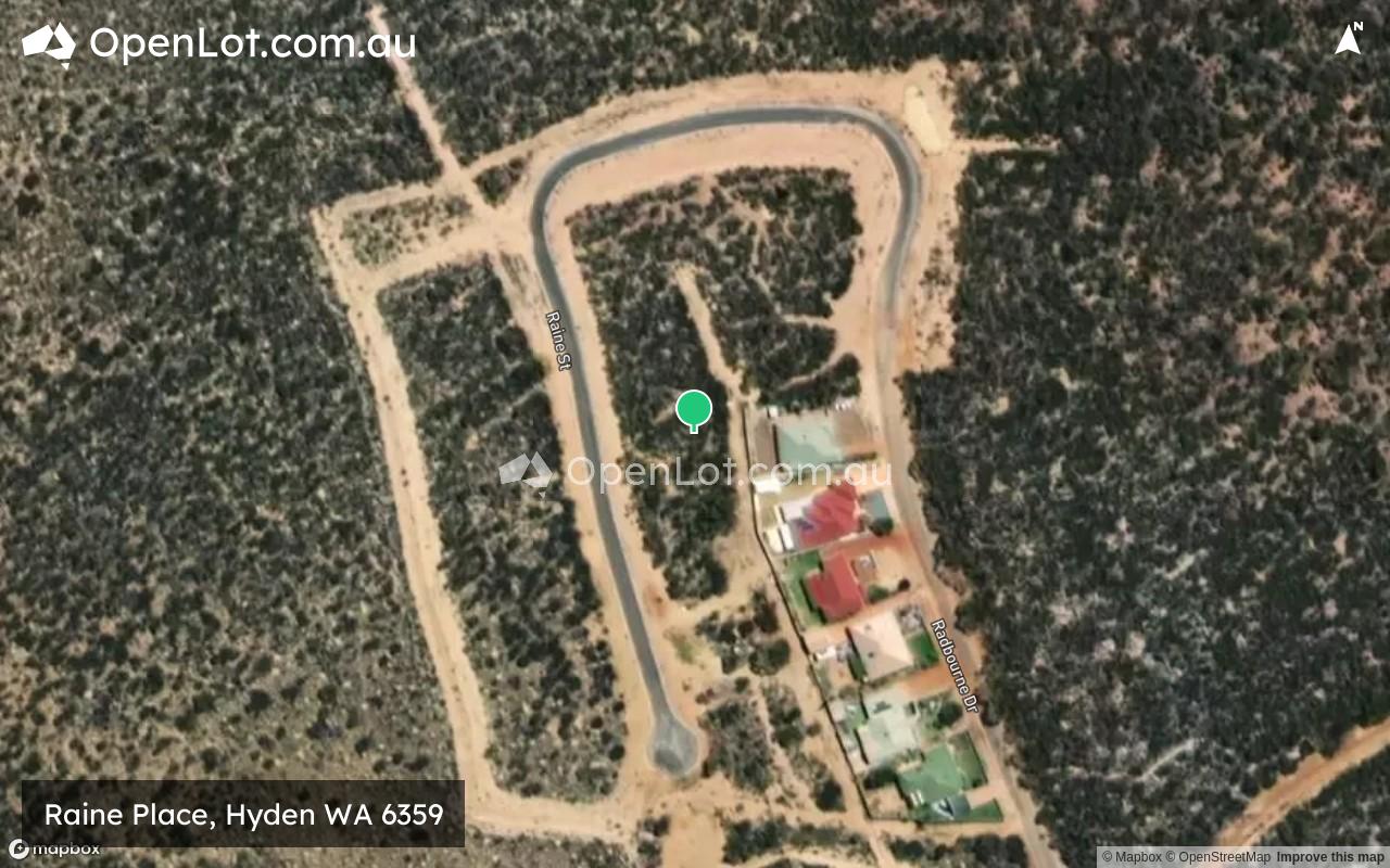 Satellite image for Raine Place, Hyden WA 6359