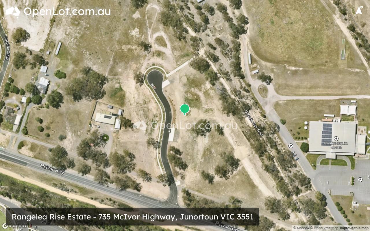 Satellite image for Rangelea Rise Estate - 735 McIvor Highway, Junortoun VIC 3551