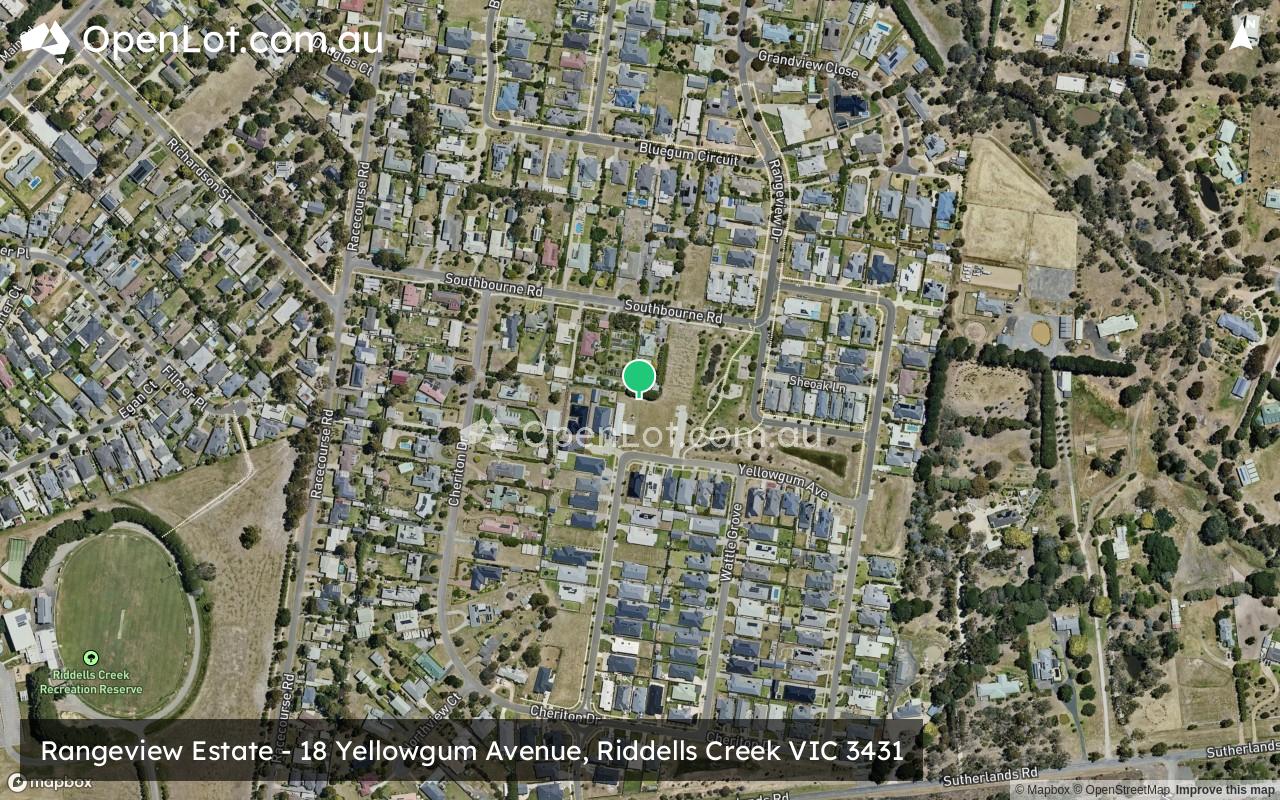 Satellite image for Rangeview Estate - 18 Yellowgum Avenue, Riddells Creek VIC 3431