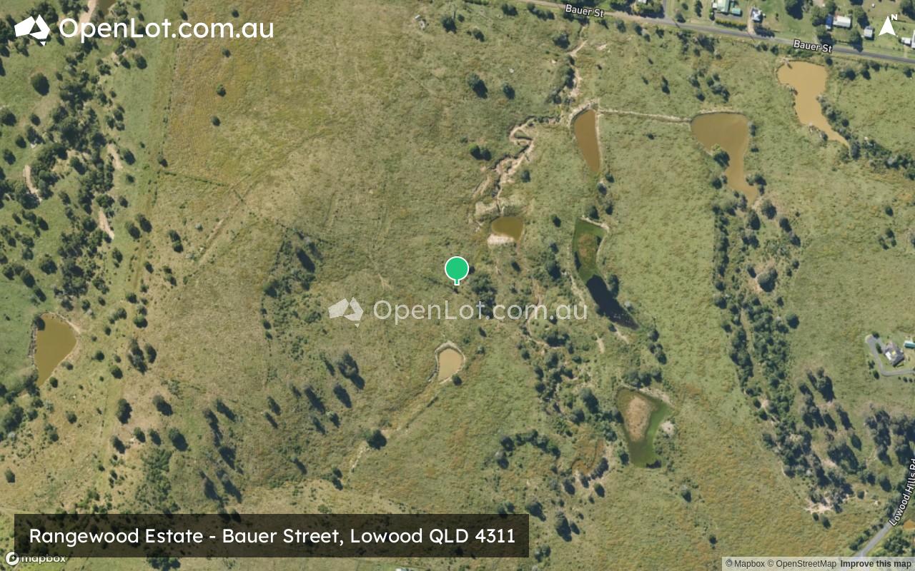 Satellite image for Bauer Street, Lowood QLD 4311