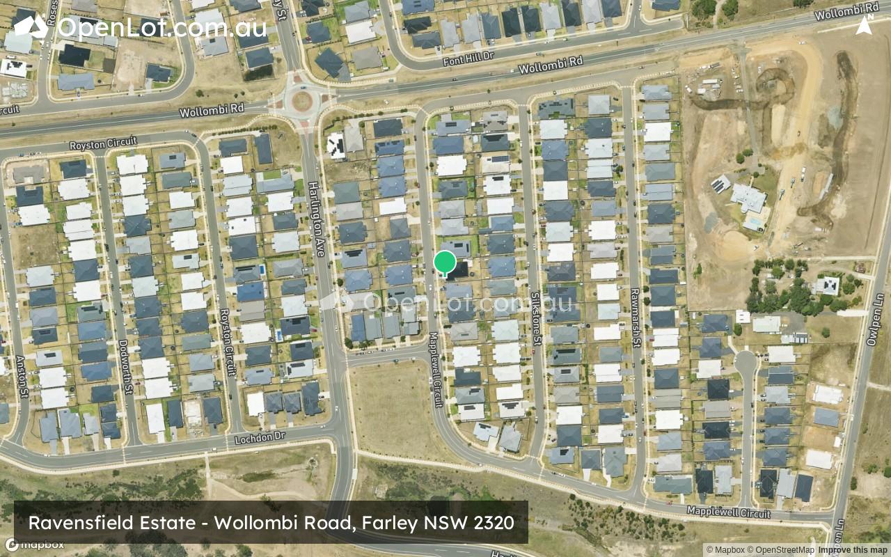 Satellite image for Ravensfield Estate - Wollombi Road, Farley NSW 2320