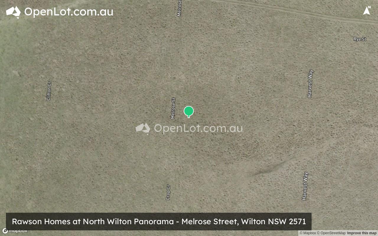 Satellite image for Rawson Homes at North Wilton Panorama - Melrose Street, Wilton NSW 2571