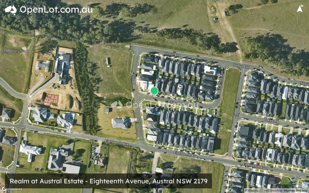 Satellite image for Realm at Austral Estate - Eighteenth Avenue, Austral NSW 2179