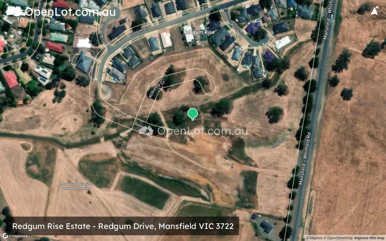 Satellite image for Redgum Rise Estate - Redgum Drive, Mansfield VIC 3722