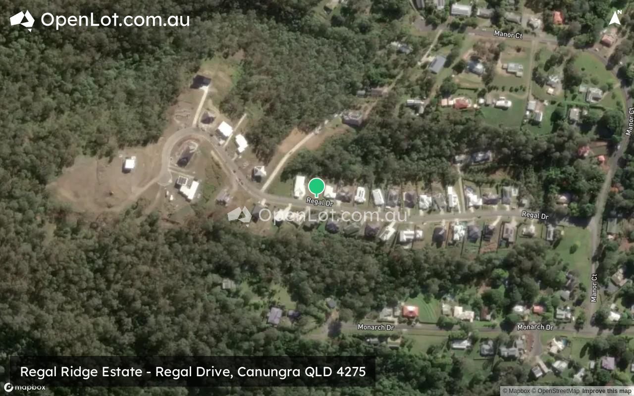 Satellite image for Regal Ridge Estate - Regal Drive, Canungra QLD 4275