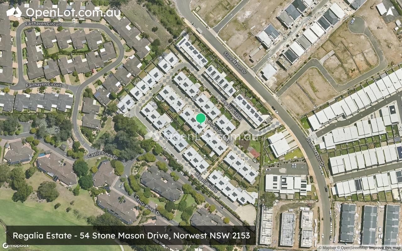 Satellite image for Regalia Estate - 54 Stone Mason Drive, Norwest NSW 2153