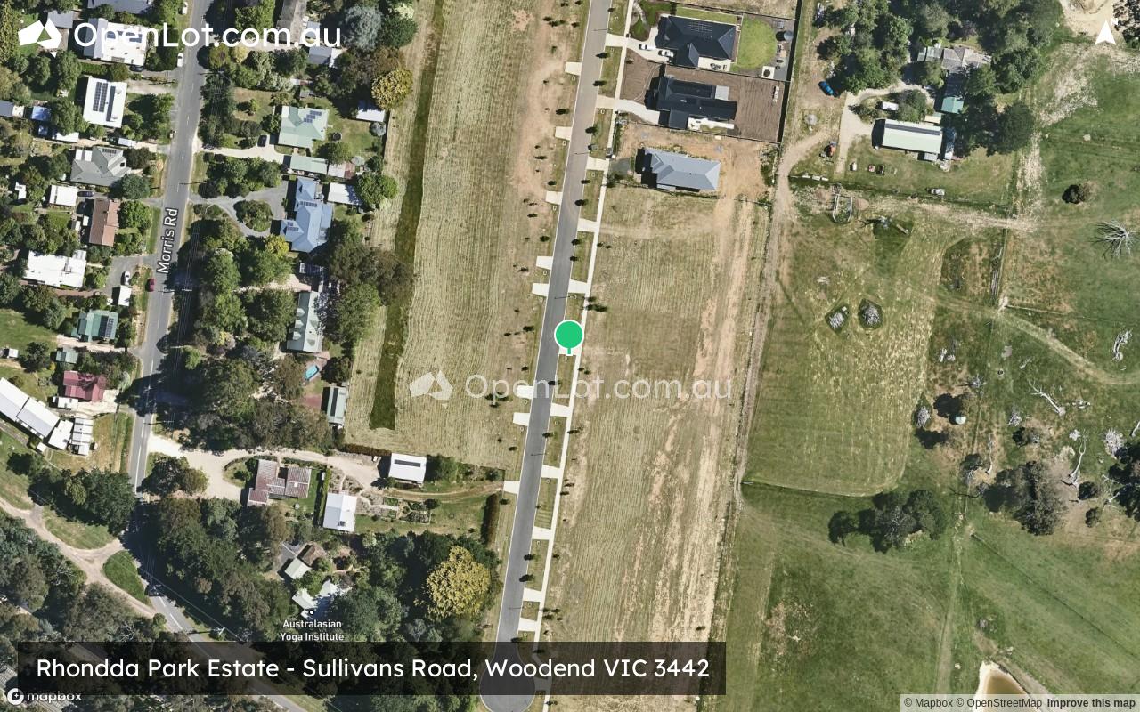 Satellite image for Rhondda Park Estate - Sullivans Road, Woodend VIC 3442