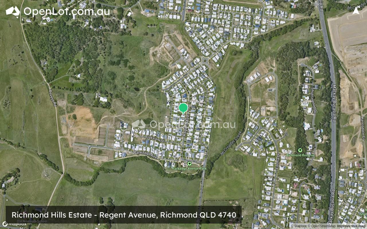 Satellite image for Richmond Hills Estate - Regent Avenue, Richmond QLD 4740