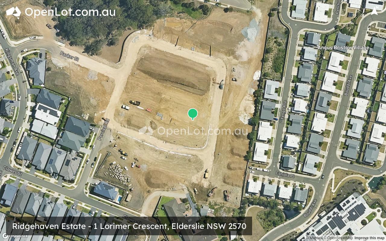 Satellite image for Ridgehaven Estate - 1 Lorimer Crescent, Elderslie NSW 2570