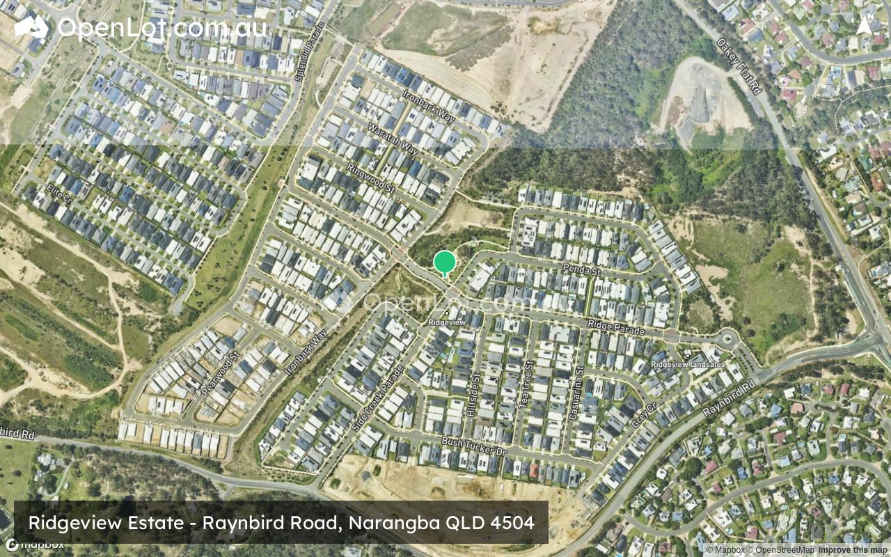 Satellite image for Ridgeview Estate - Raynbird Road, Narangba QLD 4504