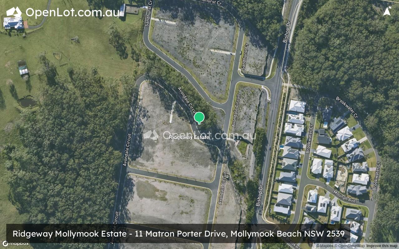 Satellite image for Ridgeway Mollymook Estate - 11 Matron Porter Drive, Mollymook Beach NSW 2539