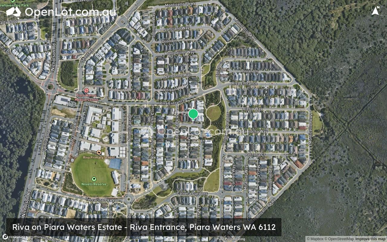 Satellite image for Riva on Piara Waters Estate - Riva Entrance, Piara Waters WA 6112