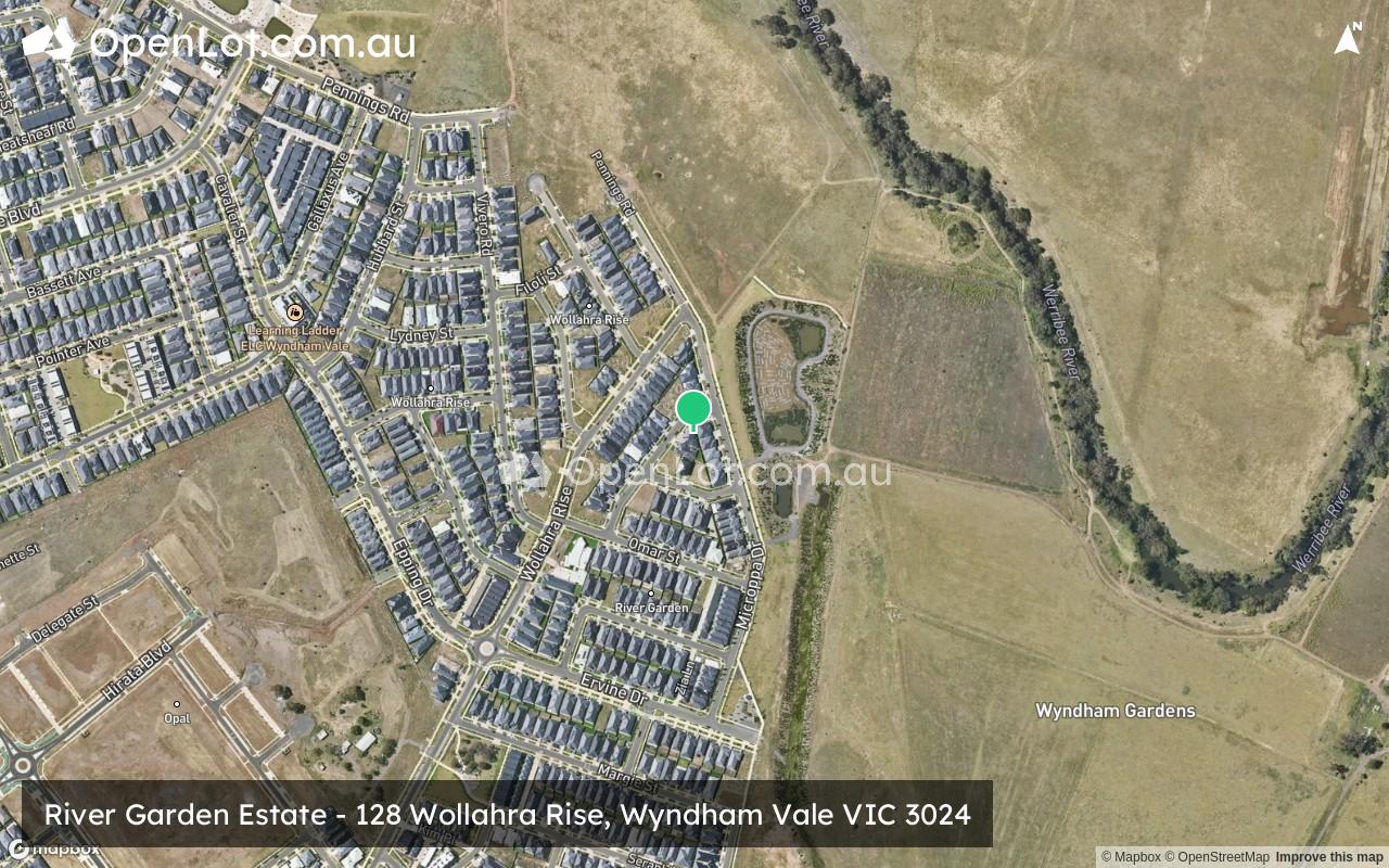 Satellite image for River Garden Estate - 128 Wollahra Rise, Wyndham Vale VIC 3024