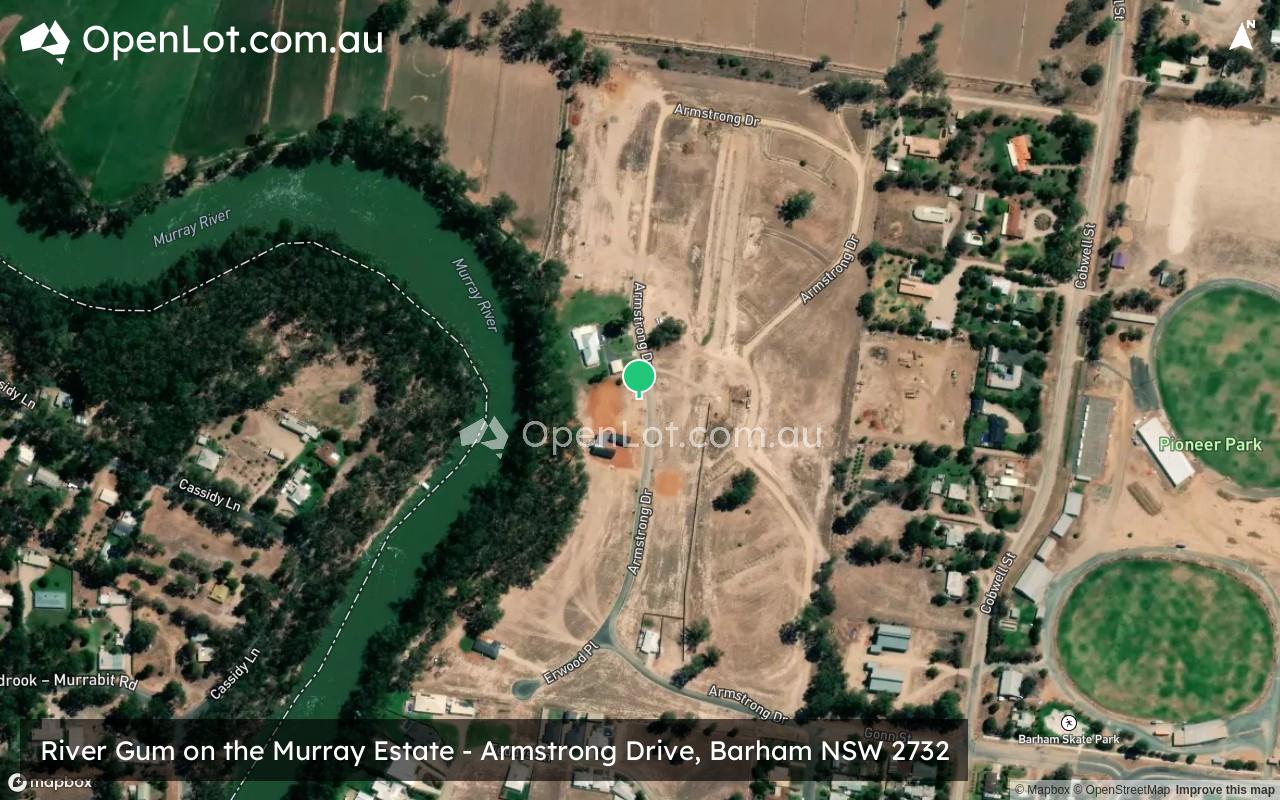 Satellite image for River Gum on the Murray Estate - Armstrong Drive, Barham NSW 2732