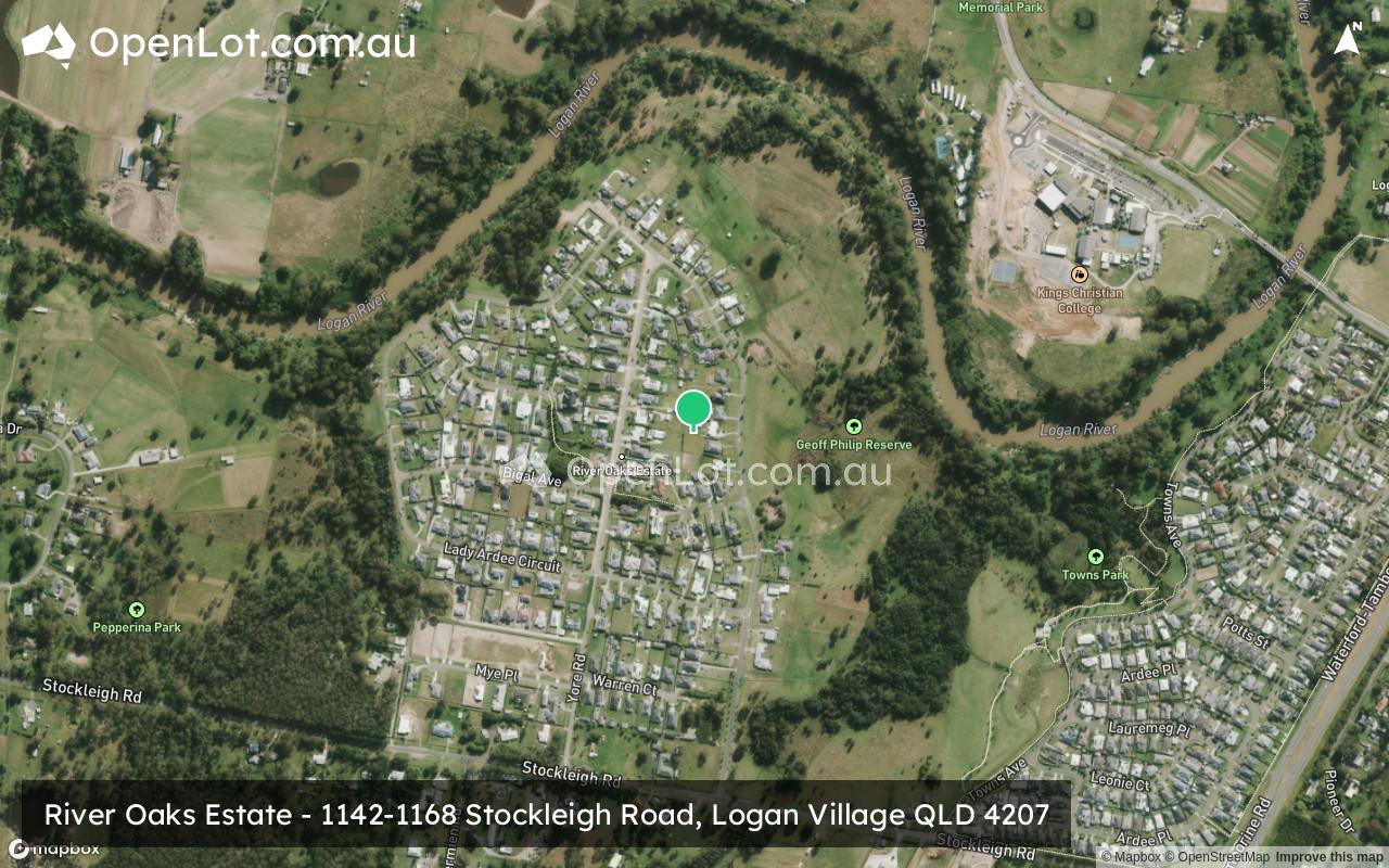 Satellite image for River Oaks Estate - 1142-1168 Stockleigh Road, Logan Village QLD 4207
