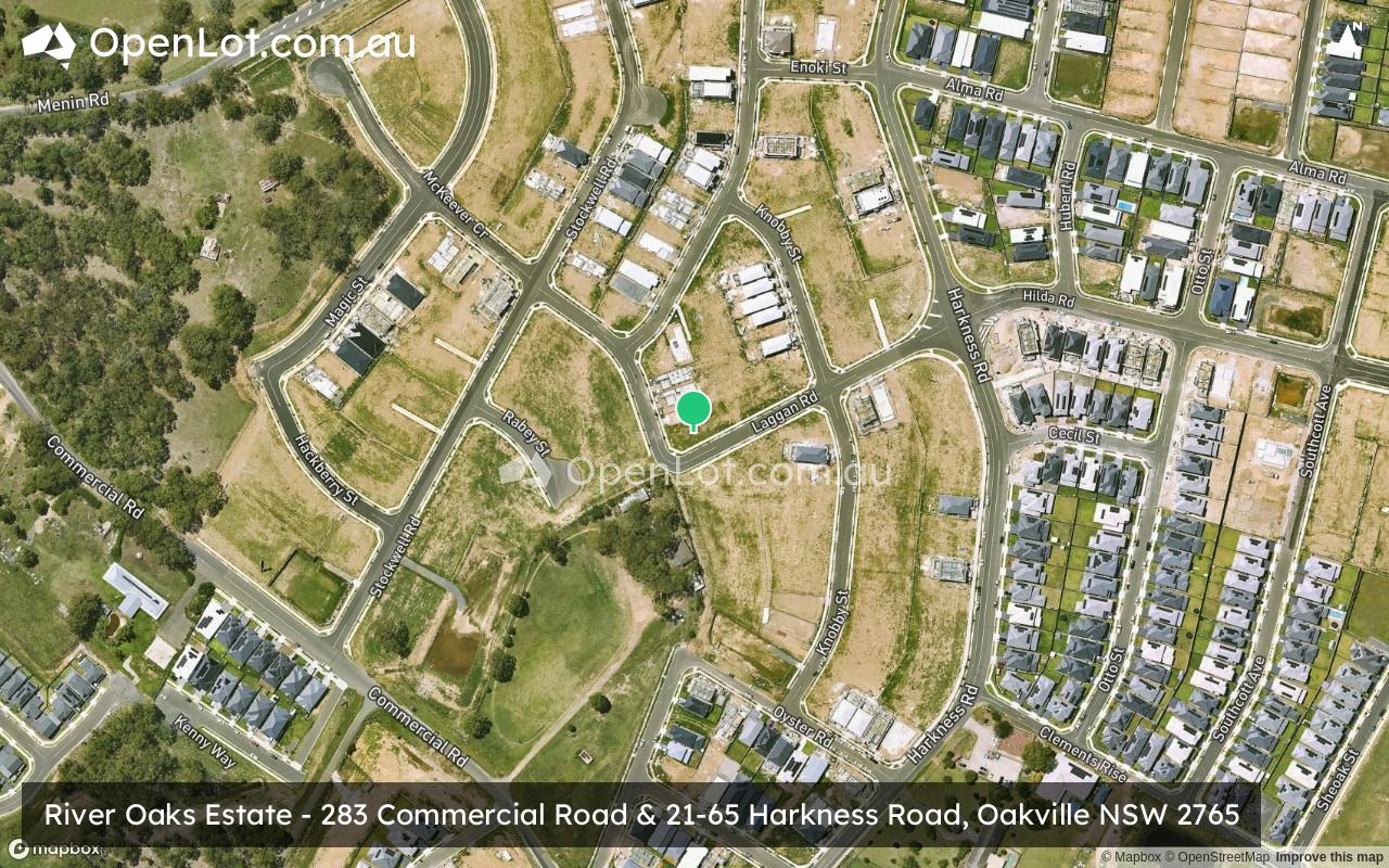 Satellite image for River Oaks Estate - 283 Commercial Road & 21-65 Harkness Road, Oakville NSW 2765