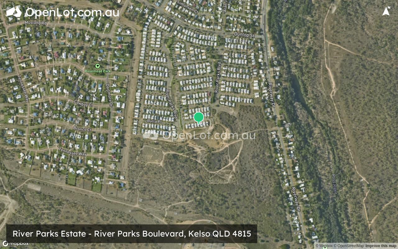 Satellite image for River Parks Estate - River Parks Boulevard, Kelso QLD 4815