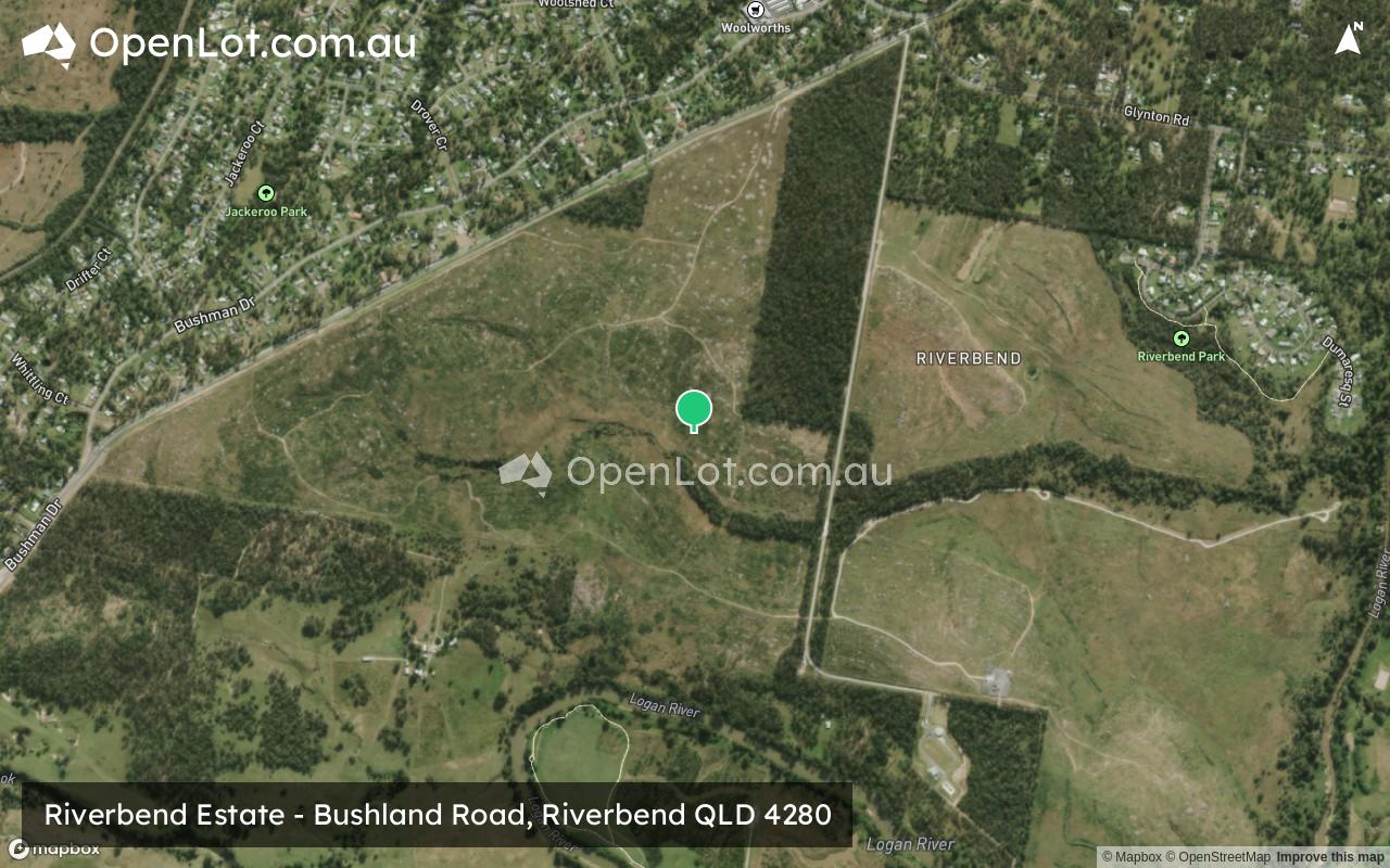 Satellite image for Riverbend Estate - Bushland Road, Riverbend QLD 4280